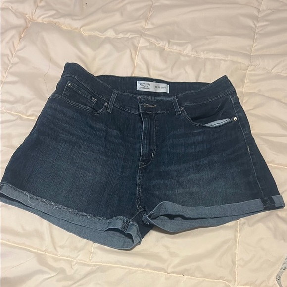 Signature by Levi Strauss Blue Jean Shorts Relaxed Fit - Picture 1 of 5